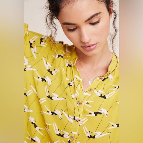 Anthropologie Emily Isabella Robina Blouse Size Large - Picture 2 of 8